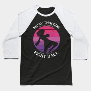 Muay Thai Women Baseball T-Shirt